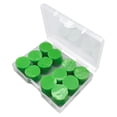 thumbnail image 1 of Tapones para los oídos de color verde, pequeños y ligeros, de 0,8 cm de diámetro, con arcilla especial para reducir el ruido, portátiles, ideales para dormir o para conciertos, paquete de 12, 1 of 8