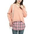 thumbnail image 2 of Women Girl Adjustable Fake Hem Top Loose Elastic High Waist Lower Sweep Skirt Half-Length Splitting Clothes Decoration, 2 of 6