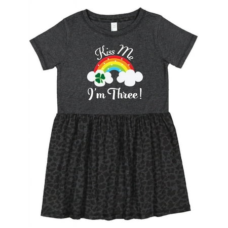 

Inktastic 3rd Birthday Kiss Me I m Three Irish Girls Toddler Dress