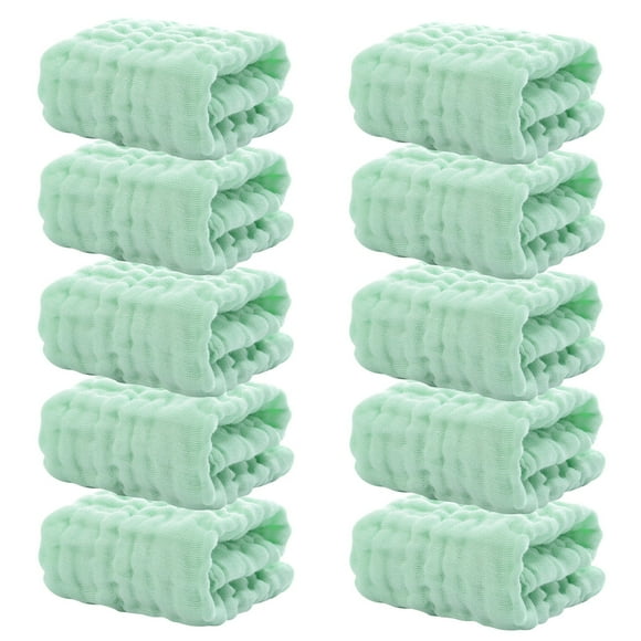 Harpily Baby Washcloths Natural Cotton Baby Wipes Soft Newborn Baby Towel for Sensitive Skin Baby Registry As Shower 10 Pack 12x12 Inches