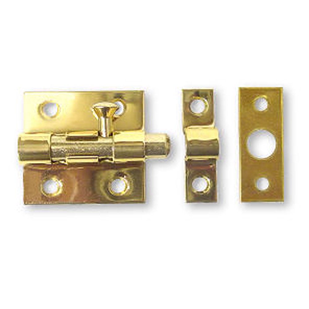 (5 Pack) 13/4" Barrel Bolt Lock Solid Brass