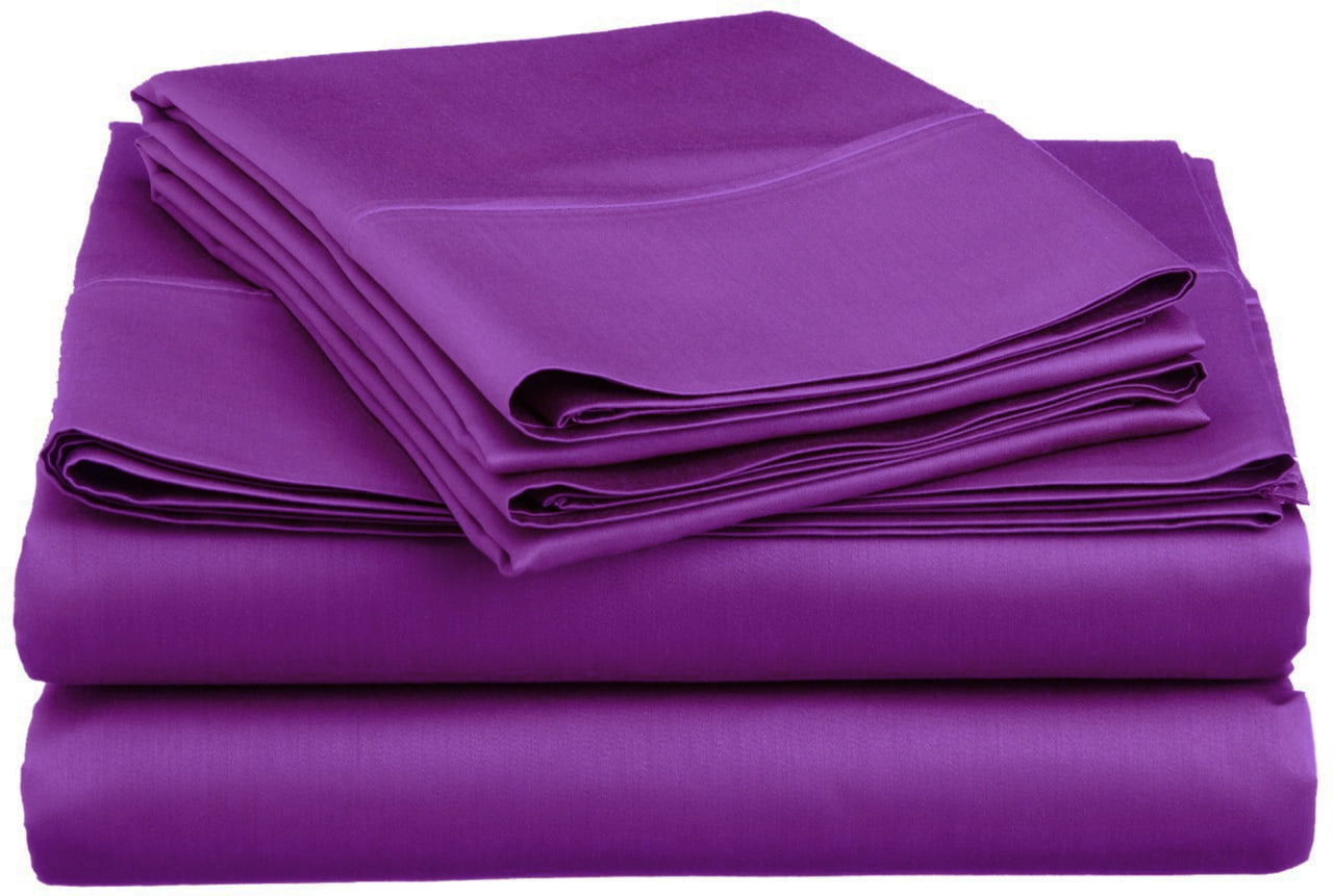 Purple Twin Size Microfiber Sheet Sets: One Pillowcase, 10