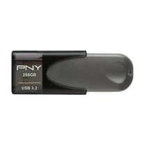 PNY 256GB USB 3.2 Flash Drive, Gray and Black