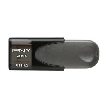 PNY 256GB USB 3.2 Flash Drive, Gray and Black