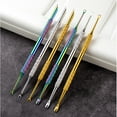 thumbnail image 5 of Stainless Steel Cuticle Remover Cuticle Pusher Double Headed Cuticle Scraper Circles Shaped Nails Cleaner for Womens, 5 of 9