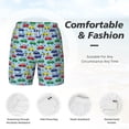 thumbnail image 5 of Lsque Mens Swim Trunks Transport Pattern - Bathing Suit Compression Liner - Beach Swim Shorts Swimwear - (S-3XL) - Stretch Quick Dry -Large, 5 of 9