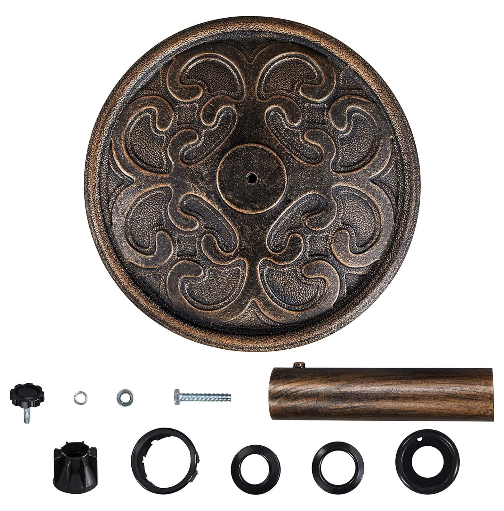 22lbs Umbrella Base Stand Heavy Duty Outdoor Patio Umbrella Stand for Deck, Garden, Lawn - Bronze