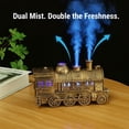 thumbnail image 3 of Vintage Steam Train Aromatherapy Essential Diffuser Humidifier,300ml Train Diffuser,Christmas Train Humidifier,Remote Control Quiet Aromatherapy Diffuser,Dual Nzzle Mist Maker,for Home Office, 3 of 9