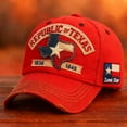 thumbnail image 4 of WKSCLPAI Republic of Texas Vintage Baseball Cap 1836-1845 Lone Star State Commemorating Hat Heritage Pride Unisex Adjustable Baseball Hats, 4 of 8