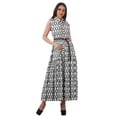 thumbnail image 1 of Moomaya Robes à Étages en Rayonne pour Femmes Imprimées Col Classique Robe-Chemise Femmes, 1 of 4