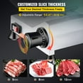 thumbnail image 4 of KFFKFF 240W Industrial Food Cutter, Electric Charcuterie Slicer with 10" Carbon Steel Blade, 350-400RPM, Electric Slicer with 0 - 0.47 inch Precision Thickness Control for Both Commercial & Home Use, 4 of 9