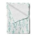 thumbnail image 2 of Floral Soft Flannel Fleece Blanket, Floral Pattern Moderate Essential Botanical Herbs Flower Plants Fresh Twigs Theme, Cozy Plush for Indoor and Outdoor Use, 50" x 60", Green Cream, by Ambesonne, 2 of 5