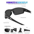 thumbnail image 3 of KALIYADI Polarized Sunglasses-Men Sports Sun-Glasses: Mens Sunglasses UV400 Protection for Running Fishing Golf, 3 of 7