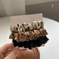 thumbnail image 4 of 3Pcs/set Silk Satin Scrunchies Women Solid Color Hair Rope Elegant Ponytail Holder Rubber Band Elastic Hairband Hair Accessories, 4 of 10
