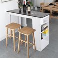 thumbnail image 4 of Mesa de bar, mesa auxiliar, mesa de bar, encimera de cocina, mesa de comedor de madera, mesa de 115x50x103cm (adecuada para 2-4 personas) esquí esquí Gafas de esquí, 4 of 5