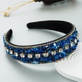 thumbnail image 1 of Fashionable Wide Band Turquoise Rhinestone Hair Headband For Elegant Boho Daily Wear, 1 of 3