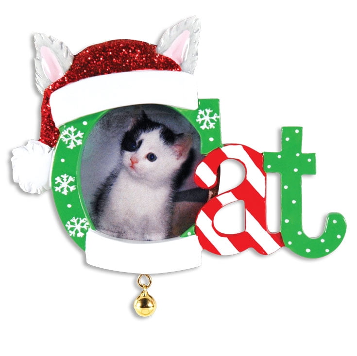 PERSONALIZED CHRISTMAS ORNAMENTS PICTURE FRAME CHRISTMAS CAT FRAME KIT