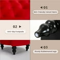 thumbnail image 5 of AVAWING High-Back Velvet Throne Chair, Retro Royal Armless Chair, Indoor, Red, 5 of 8