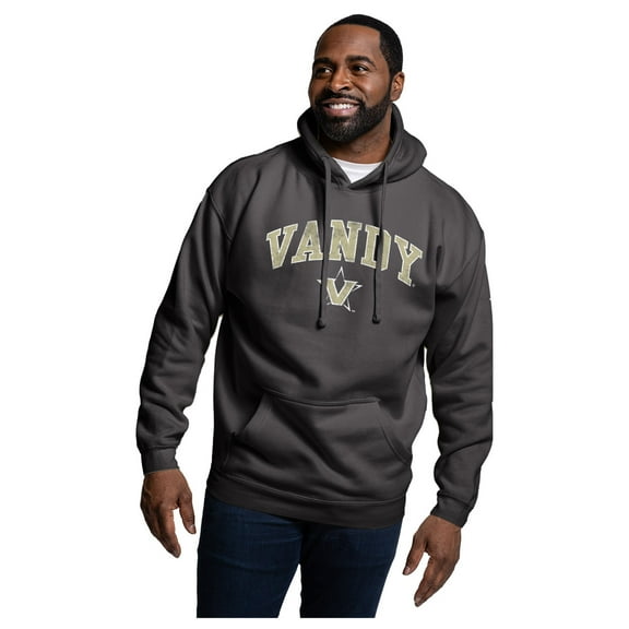 Men's-League Collegiate Wear Black Vanderbilt Commodores Essentials 2.0 Fleece Pullover Hoodie