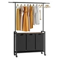 thumbnail image 4 of Laundry Sorter with Hanging Bar,Rolling Laundry Hamper 2/3 Section with Wheels,Laundry Basket Organizer with 2/3 Removeable Bag for Bathroom Bedroom Laundry Room, 4 of 7