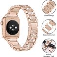 thumbnail image 3 of Compatible for Apple Watch Band 38mm 40mm 42mm 44mm with Screen Protector Case, Jewelry Replacement Metal Band & 2-pack Bling Full Cover Protective Case for iWatch Series 6/5/4/3/2/1(Black), 3 of 12