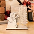 thumbnail image 3 of Papá Noel Muñeco de nieve Elk Adornos navideños de madera DIY Room Table Desk Decor Wdftyju Para estrenar, 3 of 9
