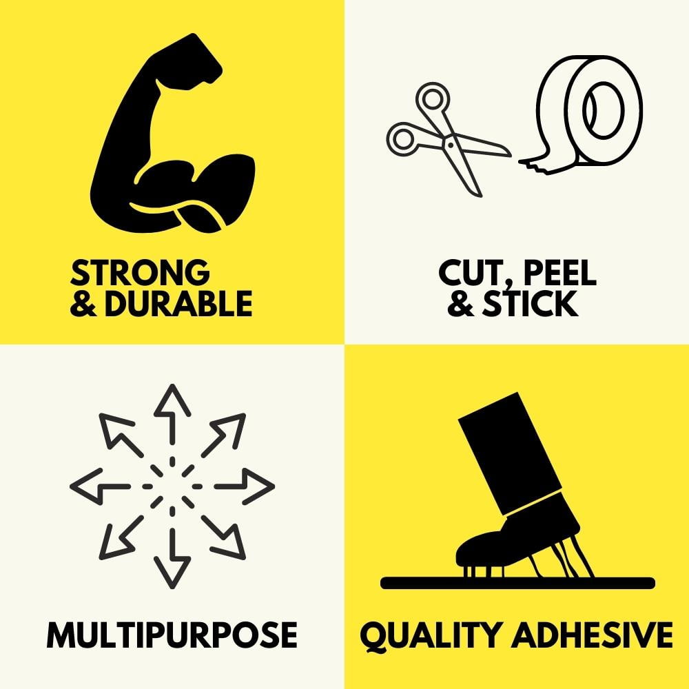 MMBM 6 Pcs - 2.3 Mil- Poly Bag Sealer Tape used for Sealing Bags, Color Coding, Perfect for Food Processing, 3/8" x 180 Yards, Yellow