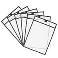 thumbnail image 2 of MasteelfCA 6 Pcs Pochettes Réutilisables en PVC Transparent Effaçables à Sec avec 6 Stylos pour Bureau Organisation de Classe Fournitures Pédagogiques (Noir), 2 of 7