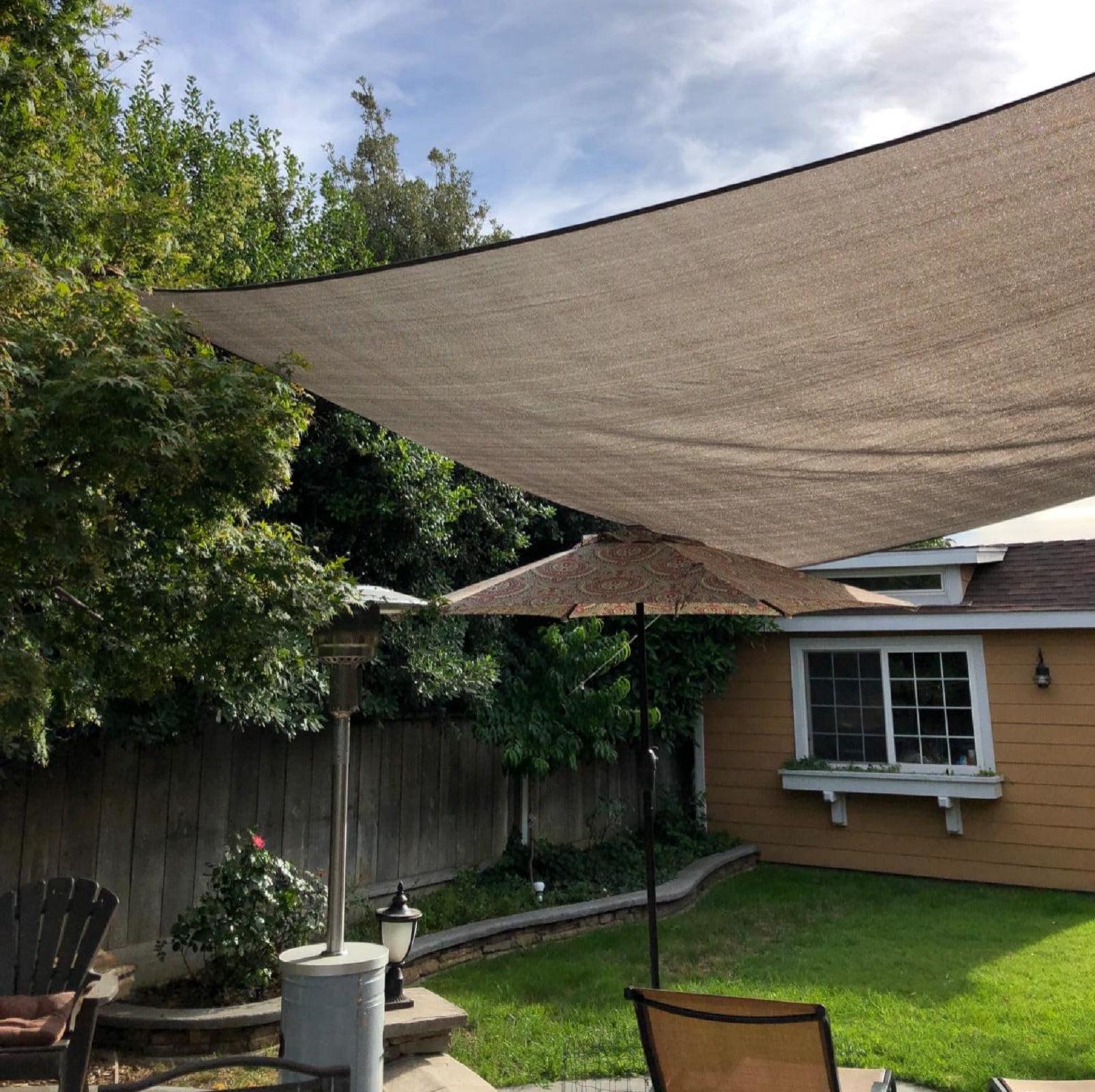 Abrotain Shade Sail Sun Shade Cloth 6'6x9'9 Rectangle Outdoor Canopy  Outside Sunshade Awning Cover Privacy Screen Net UV Block for Patio Pergola