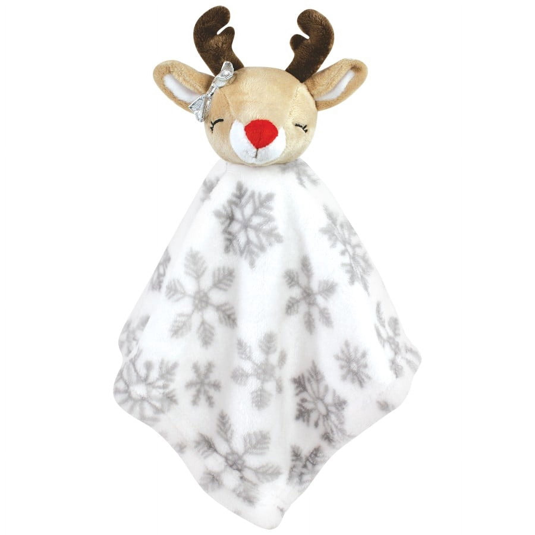 Hudson Baby Infant Girls Animal Face Security Blanket, Mrs Claus, One Size