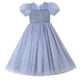 thumbnail image 4 of Vestido de princesa para niñas, vestido de novia, vestido de manga abullonada, vestido de presentador de piano grande para niños, vestido de velo abullonado para verano, 4 of 5