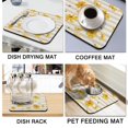 thumbnail image 4 of Washable Rubber Daisy Cute Floral Dish Drying Mats for Kitchen Counter Home Large Coffee Bar Pad Accessories and Decor for Utensils Stemware 16''x18'', 4 of 7