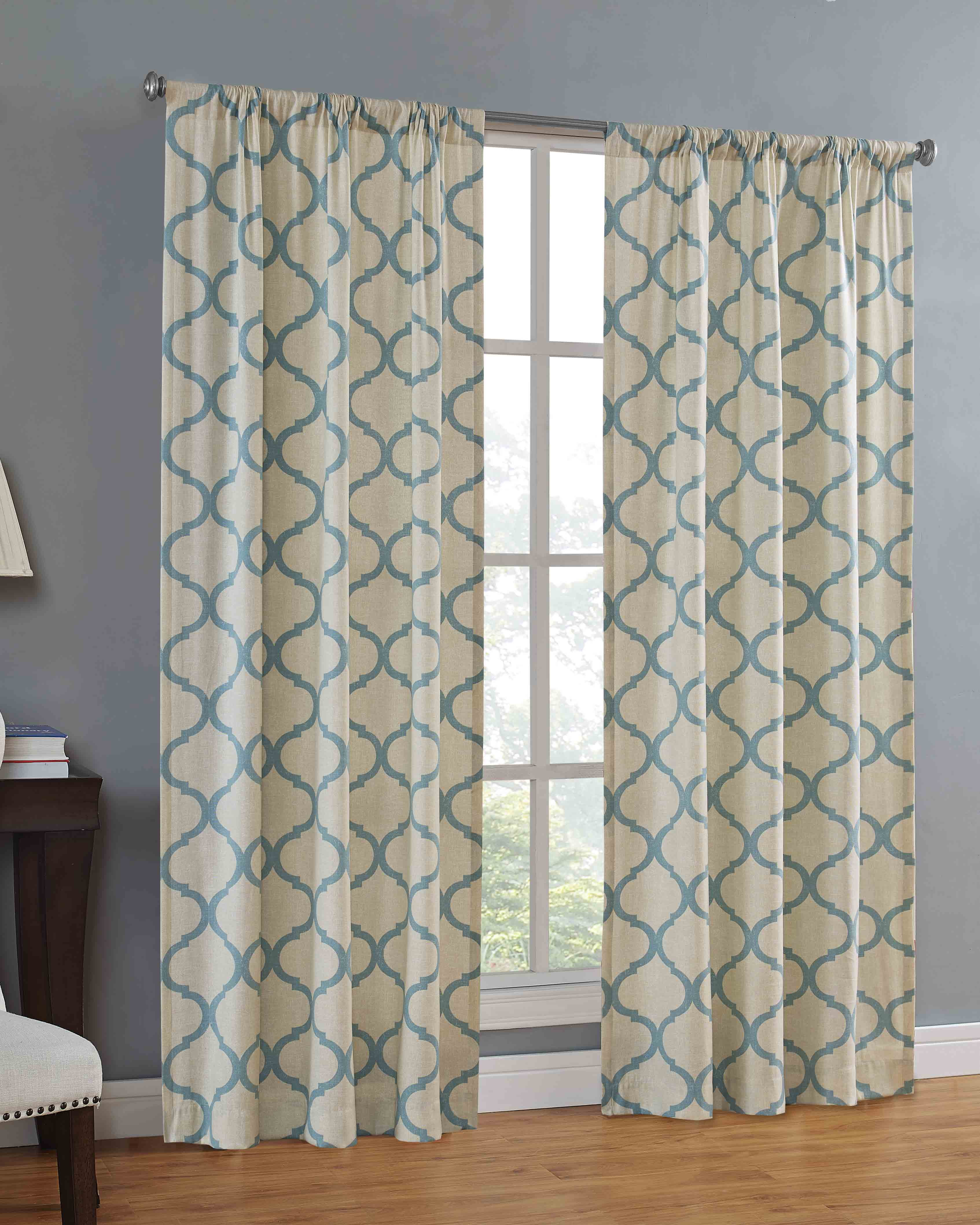 Mainstays Canvas Ironwork Curtain Panel