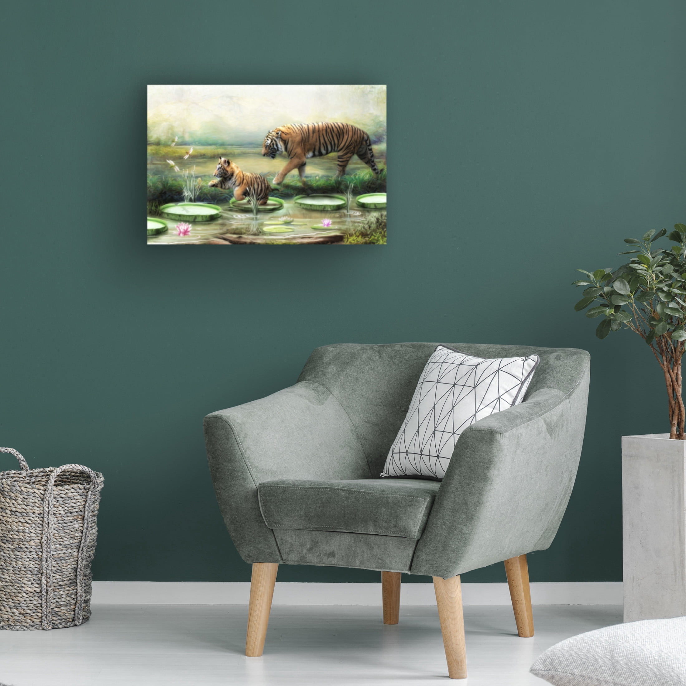 Canvas Wall Art - Trudi Simmonds 'Tiger Lilies' Wall Art for Living Room, Bedroom, or Office Décor by Trademark Fine Art - 19 x 12 Inches