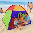 thumbnail image 6 of Beach Tent Foldable Portable UV Shade Shelter Pop Up Playhouse Carry Bag Sand Backyard Park Picnic Family Day Outdoor Shelter Sun Protection Mesh Ventilation Play Tent Shade Shelter Set for Sand Play, 6 of 6