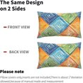 thumbnail image 4 of Blue Orange Turquoise Colorful Geometric Lumbar Pillow Covers 12X20 in Set of 2 Abstract Mid Century Pillow Cases Summer Multicolor Outdoor Pillow Covers Modern Home Decor for Couch Patio Sofa Porch, 4 of 6