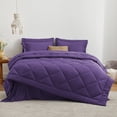 thumbnail image 2 of Juego de edredón Love's Cabin, color morado, 5 piezas, cama individual en una bolsa, 2 of 6