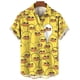 thumbnail image 4 of Camisa hawaiana con estampado 3D de pato amarillo para hombre, blusa con estampado de animales bonitos, camisas hawaianas de verano para la calle, mangas cortas holgadas y transpirables, 4 of 5
