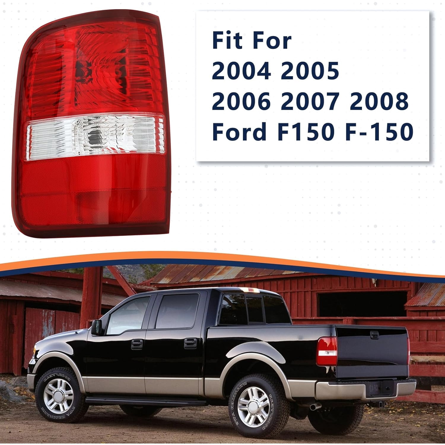 Fits for Ford F150 Tail Lights Lamp 2004-2008 Rear Brake Left Side Drive Side