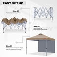 thumbnail image 4 of MASTERCANOPY 8 x 8ft Pop-up Canopy Tent with 1 Sidewall, Khaki, 4 of 7