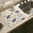 thumbnail image 6 of Lovely Elephants Drying Mat Diatomaceous Earth Super Absorbent Slip Rubber Sole Heat Resistant 230 Degrees Fahrenheit 23.6×19.7in, 6 of 11