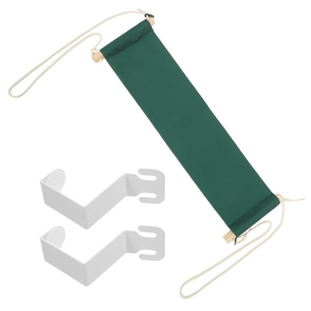 PTOOTP Under Desk Foot Hammock Ergonomic Adjustable Fabric Footrest Dark Green for Office Home Use 1 Set