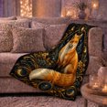 thumbnail image 6 of Regal Red Fox Celestial Frame Mystical Vintage Style, Cozy Friendship Quote Scene, Warm Flannel Blanket for Living Room and Reading Nook, Art Lovers Friendship Gift, Artistic Home Decor, 6 of 9