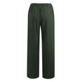 thumbnail image 7 of Flowy Pants for Women,  Women Summer Wide Leg Pants Drawstring Elastic High Waisted Lounge Pants Beach Casual Trousers with Pockets, 7 of 7