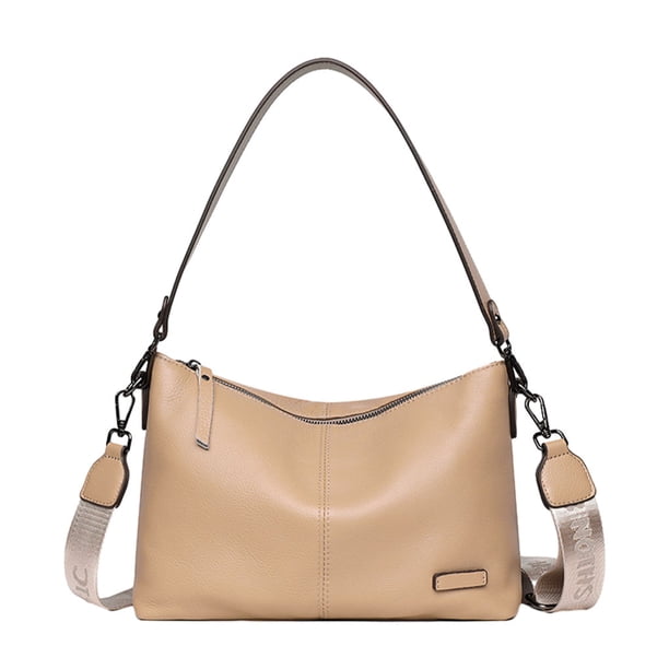 Jumpingount Bolso de hombro de PU para mujer, moderno y versátil, de gran capacidad y con correa ajustable Bolsas de mensajero y de hombro caqui