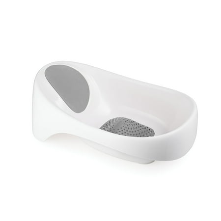 Boon Soak 3-Stage Baby Bathtub, Non-Slip Newborn to Toddler Baby Bath Seat for Sink, Gray