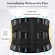 thumbnail image 4 of Faja lumbar para aliviar el dolor lumbar con 6 soportes, cinturón transpirable para el trabajo, cinturón lumbar antideslizante con malla de 16 orificios para ciática (L), 4 of 6