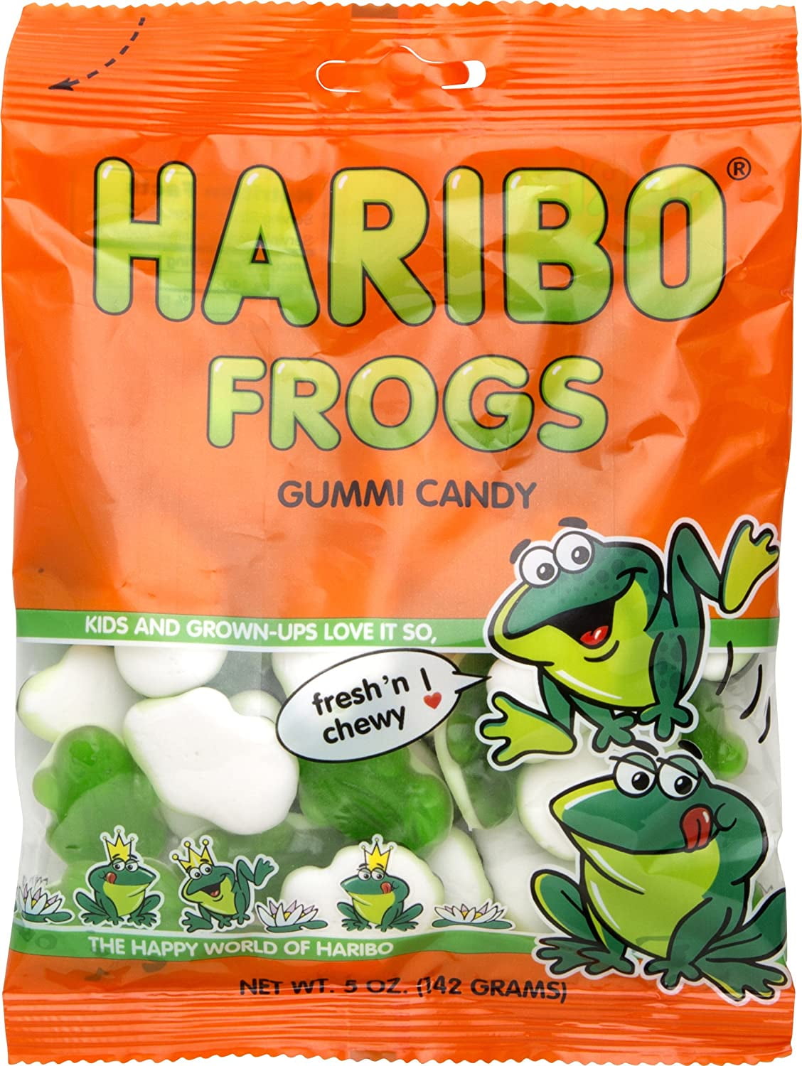 Haribo Frogs Gummi Candy, 5 oz (Pack of 3)
