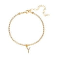 thumbnail image 2 of Ovzne Anklet Europe And America 26 Letters Diamond Chain Holiday Wind Beach Ins Anklet On Clearance, 2 of 5