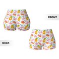 thumbnail image 5 of Picia Flamingo And Pineapple Printed Workout Shorts for Women Seamless Scrunch Butt Lifting High Waisted Yoga Gym Booty Running Moisture-wicking Short Pants-X-Large, 5 of 9